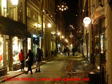 Stockholm, Altstadt nachts