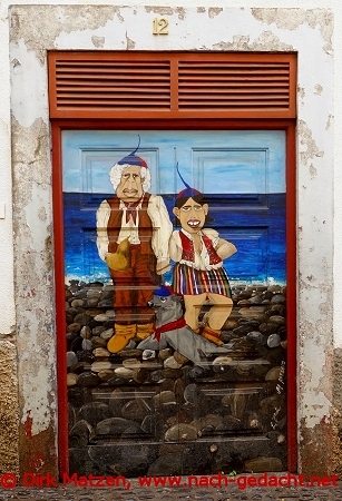 Funchal, Rua dos Barreiros 12a, bemalte Tr
