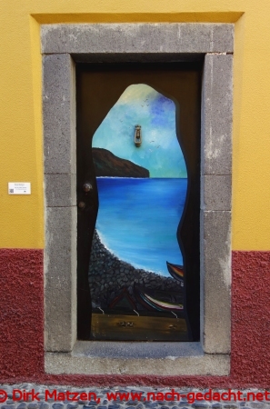Funchal, Rua dos Barreiros 2, bemalte Tr