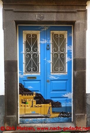Funchal, Rua Santa Maria 127, bemalte Tr
