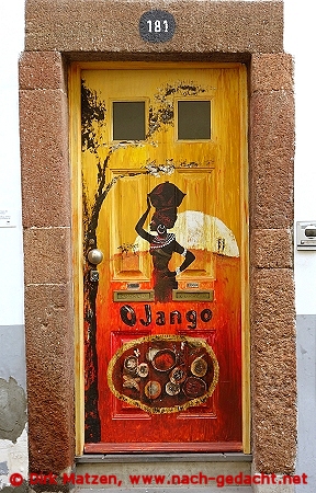 Funchal, Rua Santa Maria 181, bemalte Tr