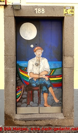 Funchal, Rua Santa Maria 188a, bemalte Tr