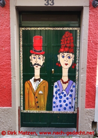 Funchal, Rua Santa Maria 33, bemalte Tr
