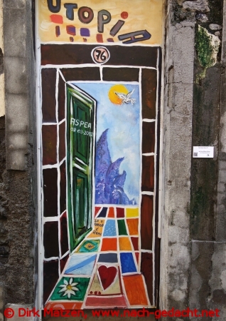 Funchal, Rua Santa Maria 70, bemalte Tr