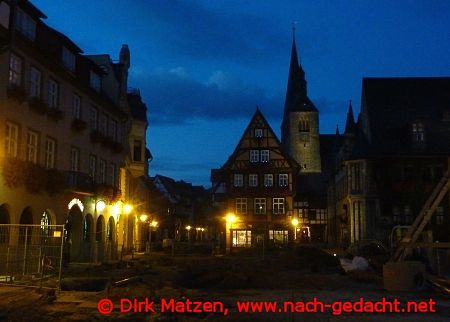 Quedlinburg Markt nachts