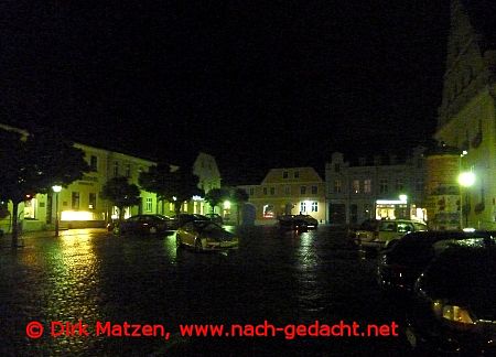 Bad Belzig Marktplatz, nachts