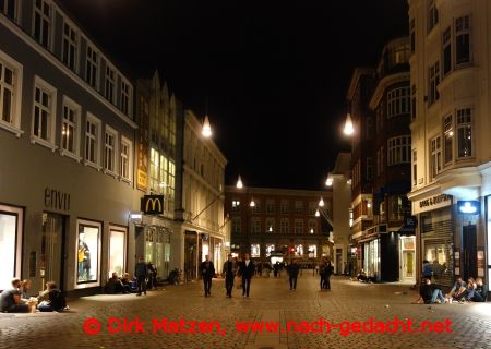 Aarhus Fussgngerzone nachts