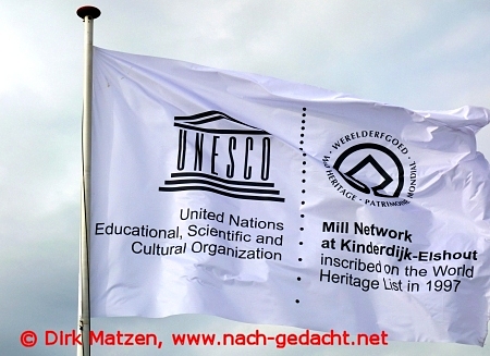 Kinderdijk, UNESCO-Fahne