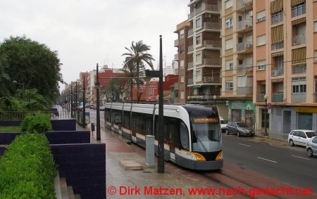 Valencia, Straenbahn zum Strand